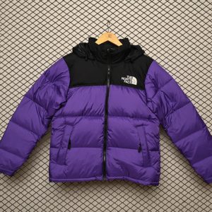 The North Face Splicing White And PurPle