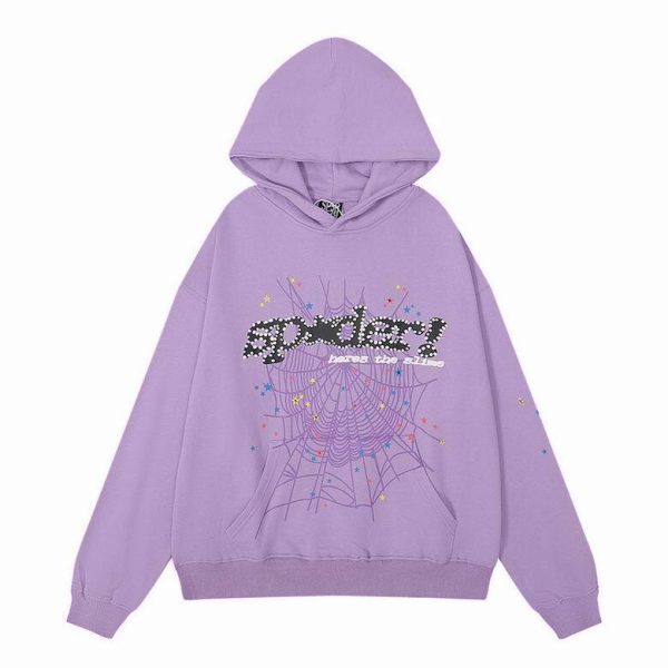 Sp5der Acai Hoodie Purple