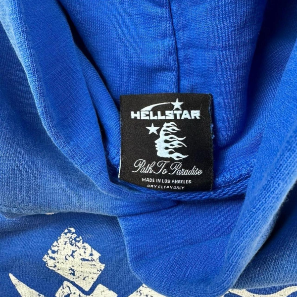 Hellstar Studios Blue Yoga Hoodie - Image 4
