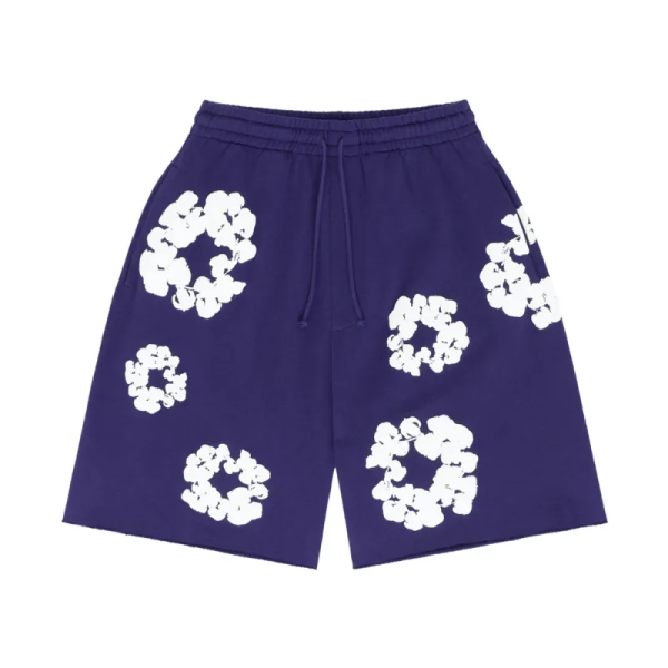 Denim Tears The Cotton Wreath Shorts Purple - Image 3