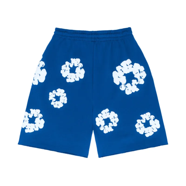 Denim Tears The Cotton Wreath Shorts Royal Blue - Image 2