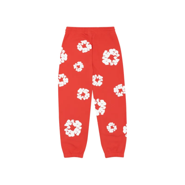 Denim Tears The Cotton Wreath Sweatpant Red - Image 3