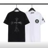 Chrome Hearts Sanskrit Letters Cross T-Shirt Black and white