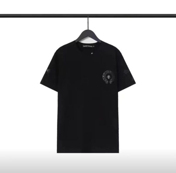 Chrome Hearts Sanskrit Letters Cross T-Shirt Black and white - Image 2