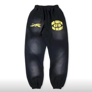Hellstar No Guts No Glory Flare Bottom Sweatpants Midnight Dye Black