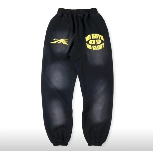 Hellstar No Guts No Glory Flare Bottom Sweatpants Midnight Dye Black
