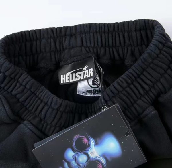 Hellstar No Guts No Glory Flare Bottom Sweatpants Midnight Dye Black - Image 4