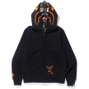 BAPE x Undefeated Double Shark Full Zip Hoodie Black