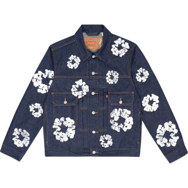 DENIM TEARS TYPE - 2 ALL OVER WREATH RAW Jacket