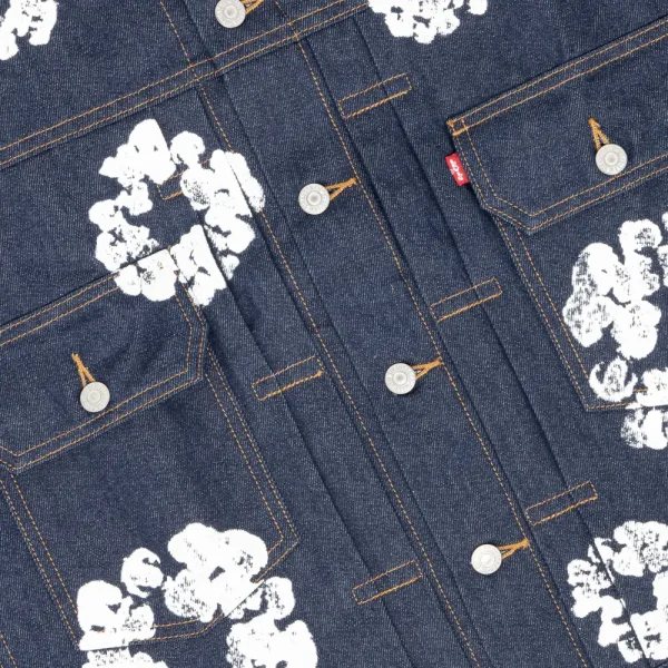 DENIM TEARS TYPE - 2 ALL OVER WREATH RAW Jacket - Image 3