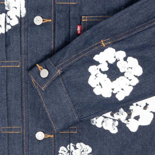 DENIM TEARS TYPE - 2 ALL OVER WREATH RAW Jacket - Image 4