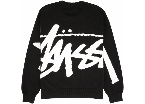Stussy Stock Sweater Black - Image 2