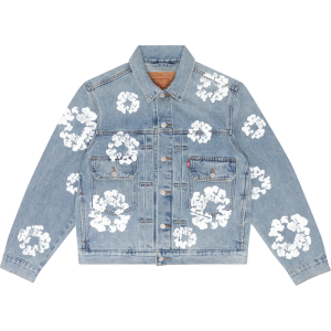DENIM TEARS TYPE - 2 ALL OVER WREATH LIGHT WASH Jacket