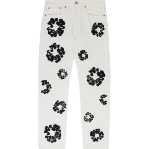 DENIM TEARS THE COTTON WREATH JEAN WHITE