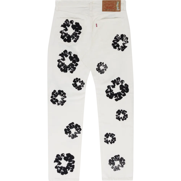 DENIM TEARS THE COTTON WREATH JEAN WHITE - Image 2