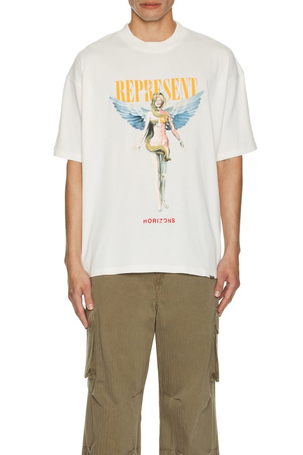 Represent T-shirt Flat White - Image 3