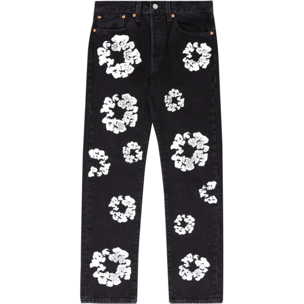 DENIM TEARS THE COTTON WREATH JEAN BLACK