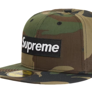 Supreme MLB Teams San Francisco Box Logo New Era 59Fifty Fitted Cap Woodland Camo