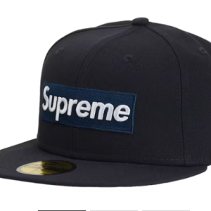 Supreme MLB Teams New York Box Logo New Era 59Fifty Fitted Cap Navy