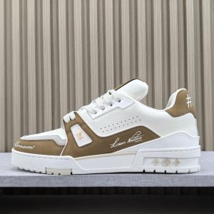 Trainer leather low-top lace-up fashionable casual sneakers