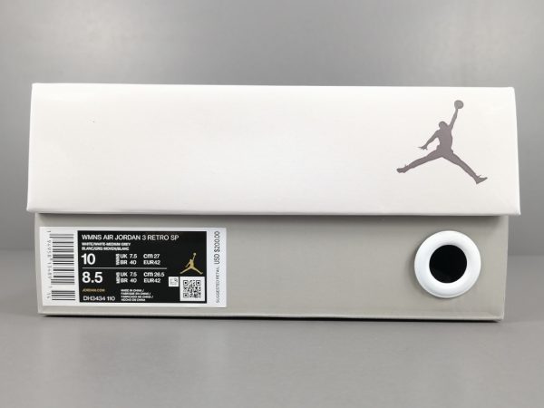 A Ma Maniere x Air Jordan 3 Retro SP ＂Medium Grey＂ - Image 3