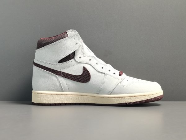 A Ma Maniere x Air Jordan 1 Retro High OG SP＂sail and Burgundy＂Retro Leisure Basketball Shoes - Image 6