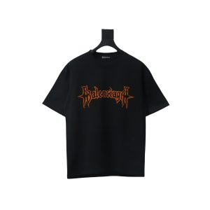 Balenciaga 25ss Sanskrit letters flocked print short sleeves