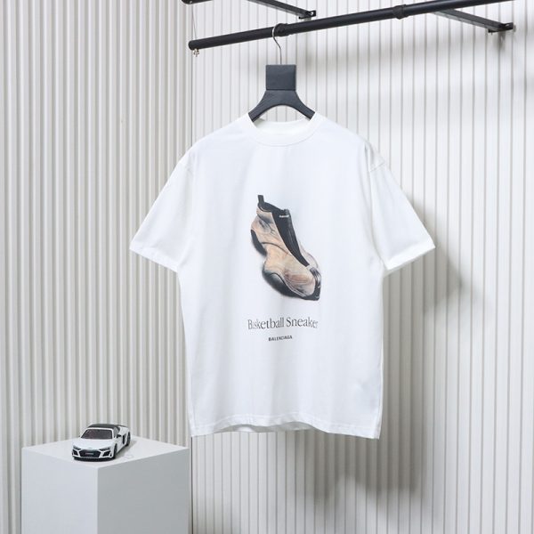 Balenciaga 25ss shoes print short sleeve - Image 4