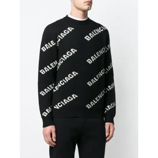 BALENCIAGA Allover Logo Sweater - Image 4
