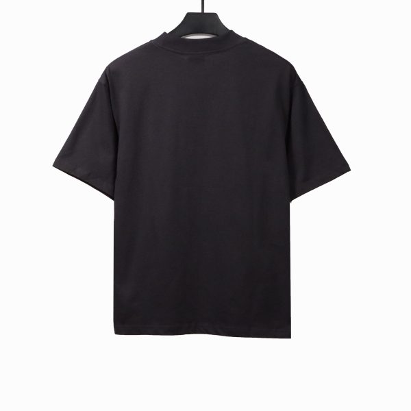 Balenciaga Blurred Coke Printed Short Sleeve Navy - Image 7