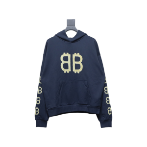 Balenciaga Crypto BB-print hoodie Blue