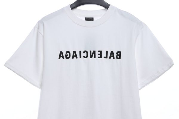 Balenciaga embroidered letters distressed short-sleeve white - Image 8