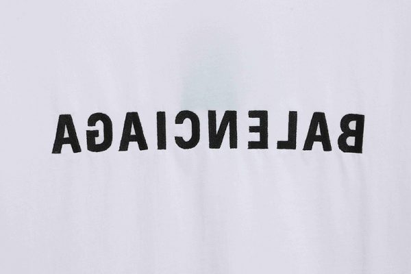 Balenciaga embroidered letters distressed short-sleeve white - Image 6