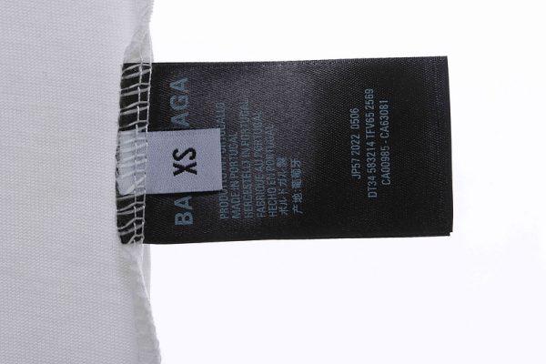 Balenciaga embroidered letters distressed short-sleeve white - Image 9