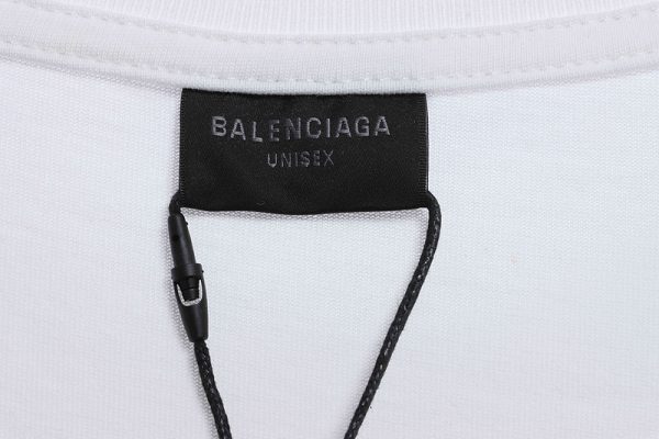 Balenciaga embroidered letters distressed short-sleeve white - Image 10