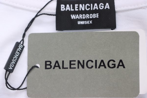 Balenciaga Hot Diamond Earphone Short Sleeve white - Image 7