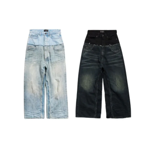 Balenciaga Layered Denim Jeans