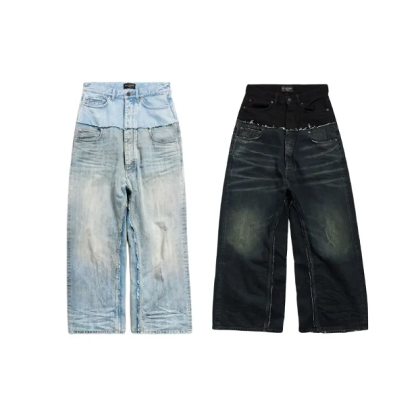 Balenciaga Layered Denim Jeans