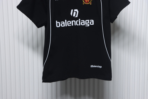 Balenciaga Lion Crest Soccer T-Shirt Black - Image 5