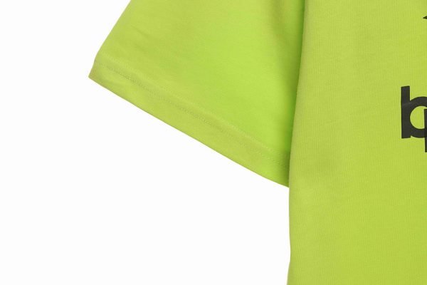 Balenciaga Overlapping LOGO Short Sleeve Green - Image 6