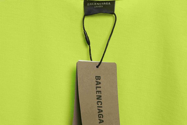 Balenciaga Overlapping LOGO Short Sleeve Green - Image 9