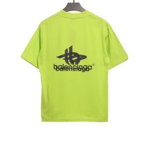 Balenciaga Overlapping LOGO Short Sleeve Green