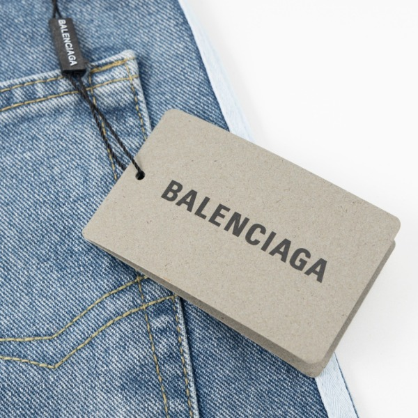 Balenciaga X Adidas Wide-Leg Jeans With Three Stripes On The Side Webbing Blue - Image 10