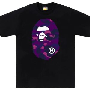 BAPE Color Camo Big Ape Head Tee Black/Purple