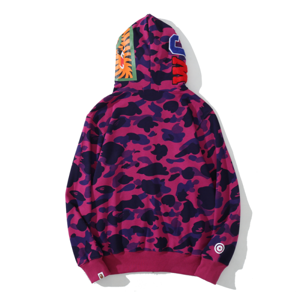 BAPE Color Camo Shark Zip Hoodie Purple 4580793338444 - Image 2
