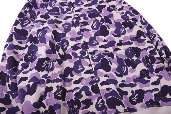 BAPE Purple Camouflage Hooded Hoodie - Image 4