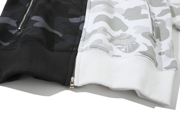 BAPE skull dark black and white color matching Hoodie - Image 7