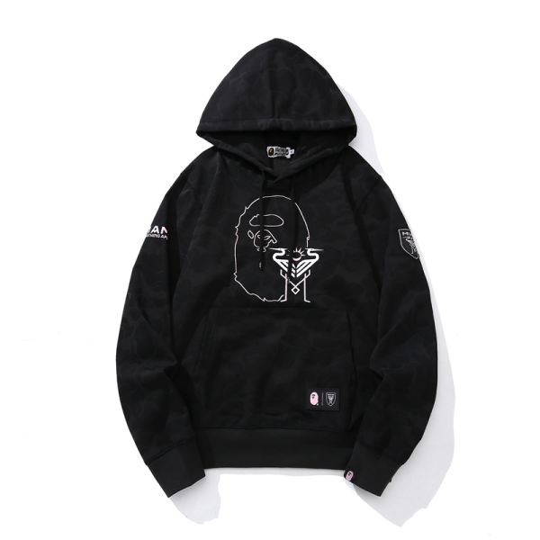 BAPE x Inter Miami CF Camo Pullover Hoodie Pink - Image 3