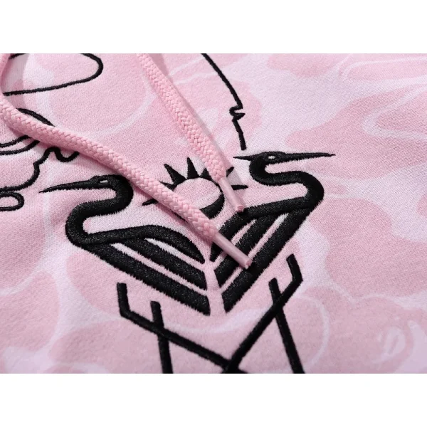 BAPE x Inter Miami CF Camo Pullover Hoodie Pink - Image 12