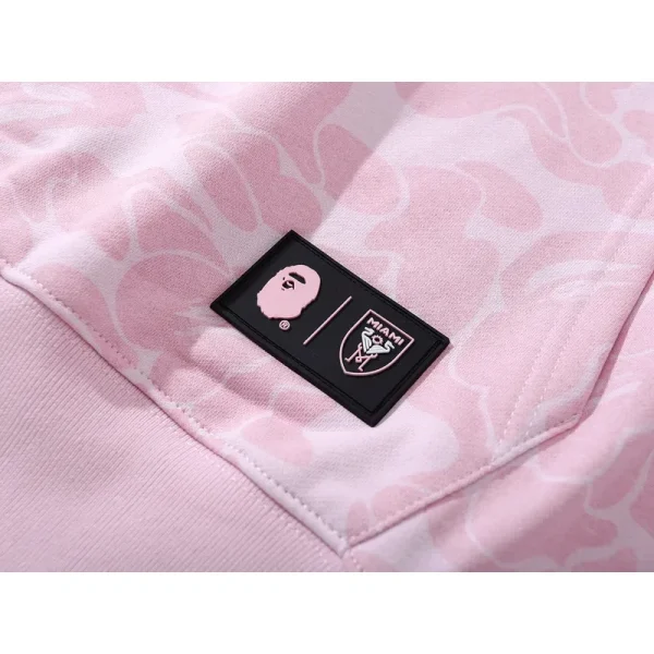 BAPE x Inter Miami CF Camo Pullover Hoodie Pink - Image 13